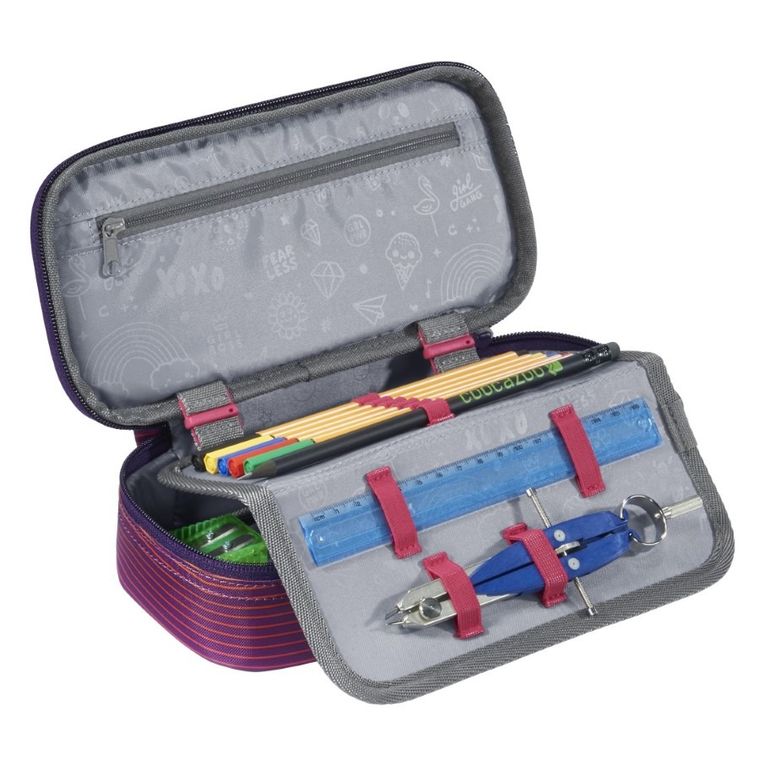 Coocazoo, ScaleRale, PencilDenzel II, piórnik, owalny, rozkładany, Soniclights Purple