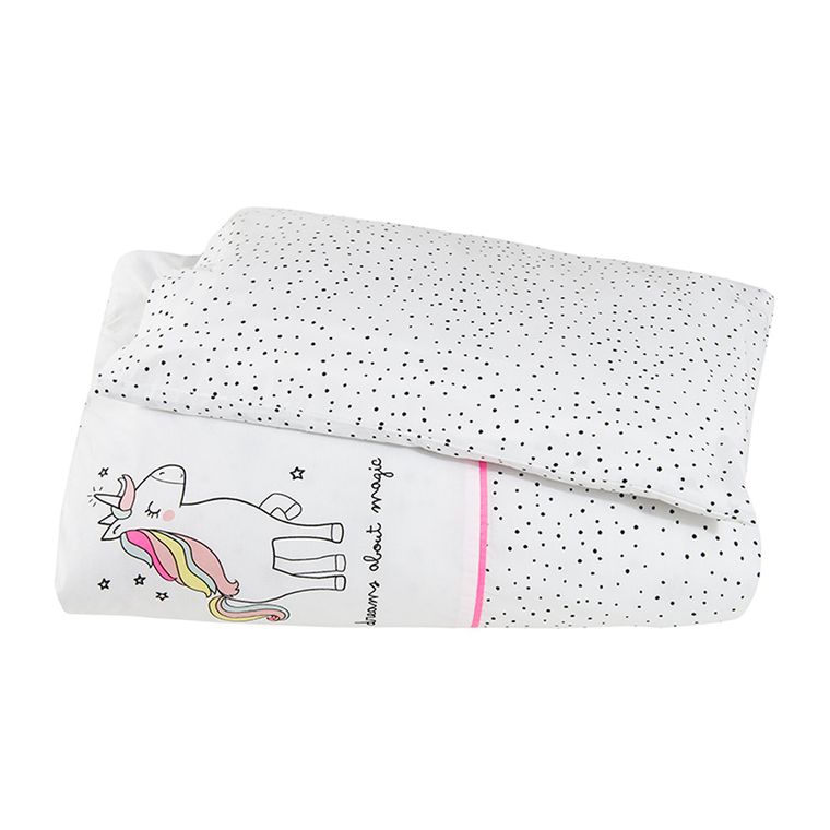 Cool Club, 2-częściowy komplet pościeli dziewczęcej, biały, Dreams About Magic, 100-135 cm