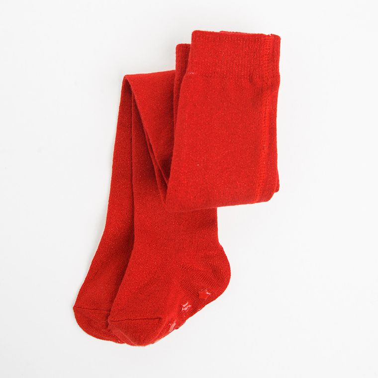 Cool Club, Antypoślizgowe rajstopy dziewczęce, czerwone