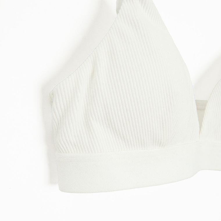 Cool Club, Biustonosz dziewczęcy, prążkowany, biały