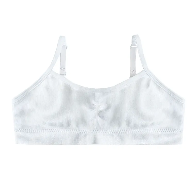 Cool Club, Biustonosz sportowy dziewczęcy, szary, biały, mikrofibra, zestaw, 2 szt.