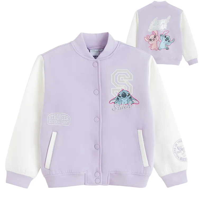Cool Club, Bluza bejsbolówka dziewczęca, rozpinana, mix, Lilo i Stitch
