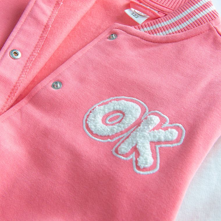 Cool Club, Bluza bomberka dziewczęca, rozpinana, różowa