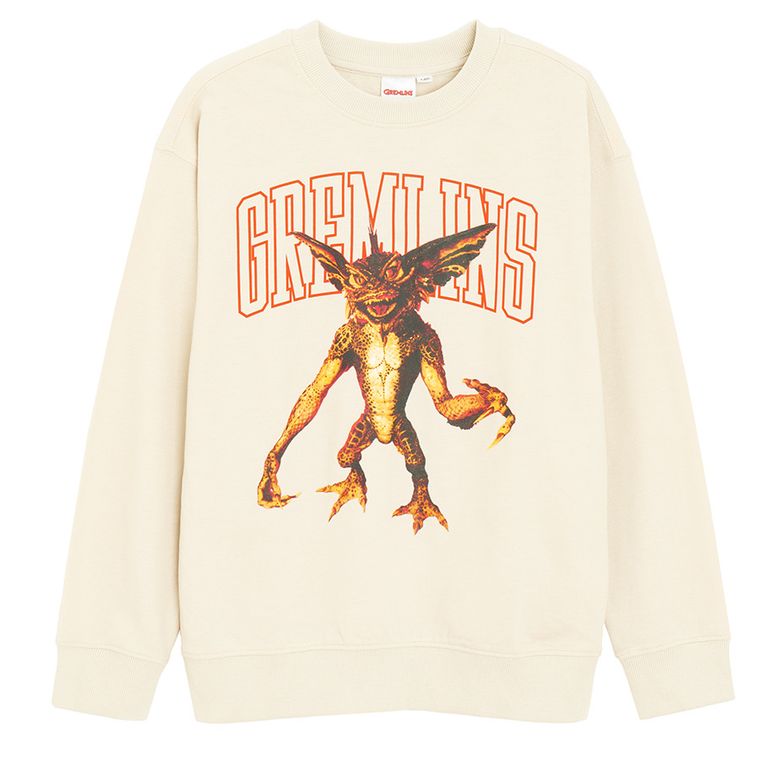 Cool Club, Bluza chłopięca, beżowa, Gremlins