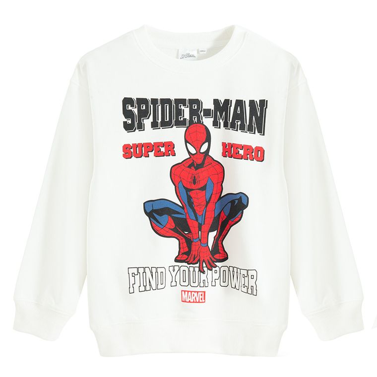 Cool Club, Bluza chłopięca, cienka, biała, Spider-Man
