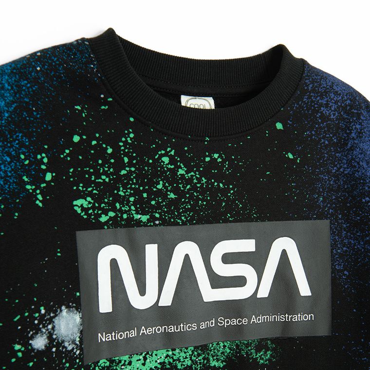 Cool Club, Bluza chłopięca, czarna, NASA