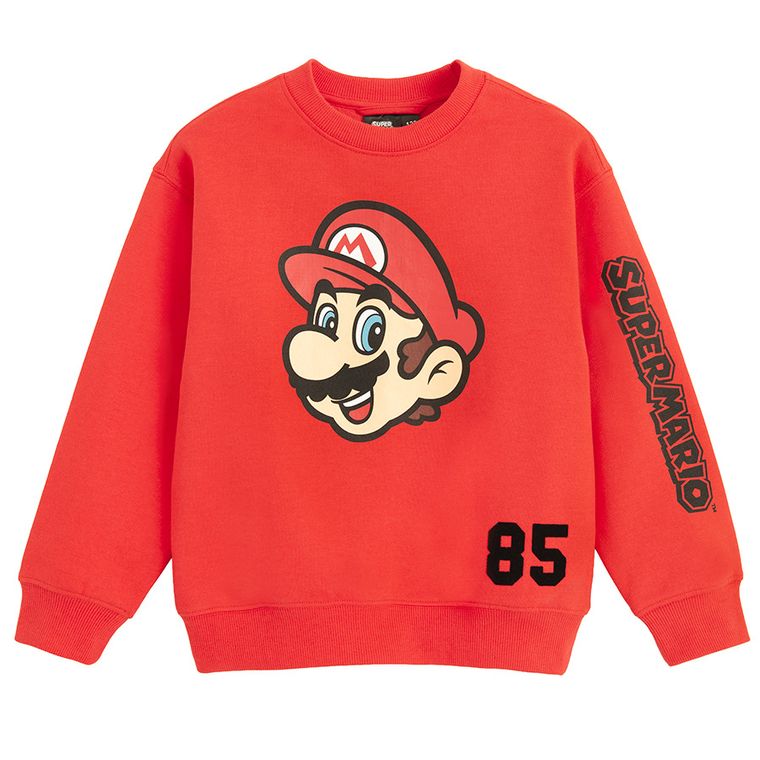 Cool Club, Bluza chłopięca, ocieplana, czerwona, Super Mario