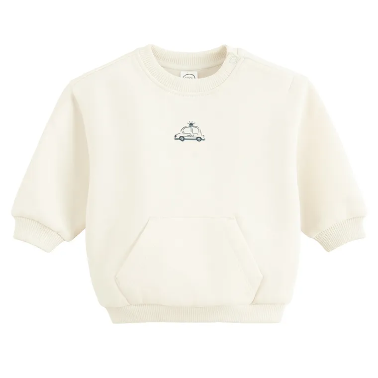 Cool Club, Bluza chłopięca, ocieplana, ecru
