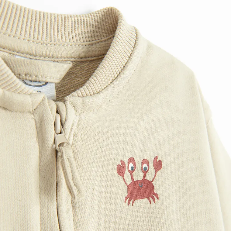 Cool Club, Bluza chłopięca, rozpinana, beżowa