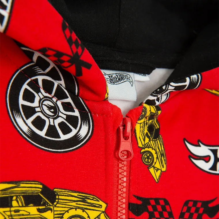 Cool Club, Bluza chłopięca, rozpinana, czerwona, Hot Wheels