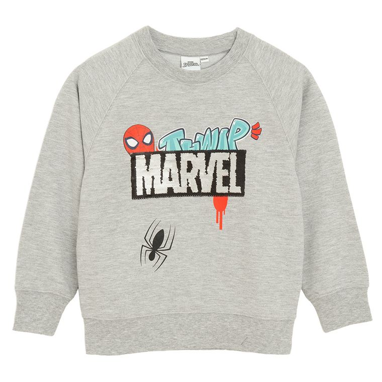 Cool Club, Bluza chłopięca, szara, Spider-Man