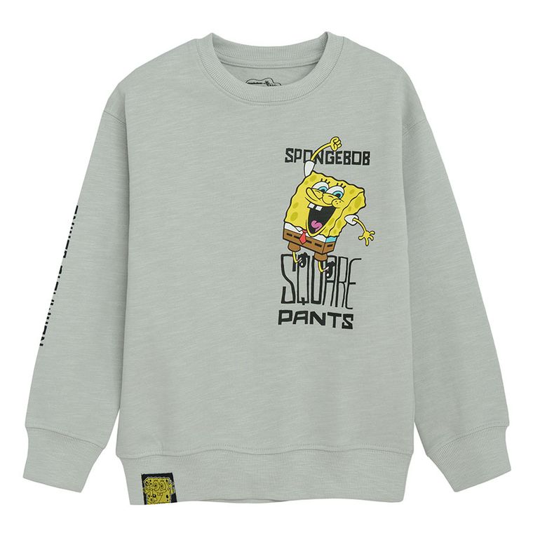 Cool Club, Bluza chłopięca, szara, SpongeBob