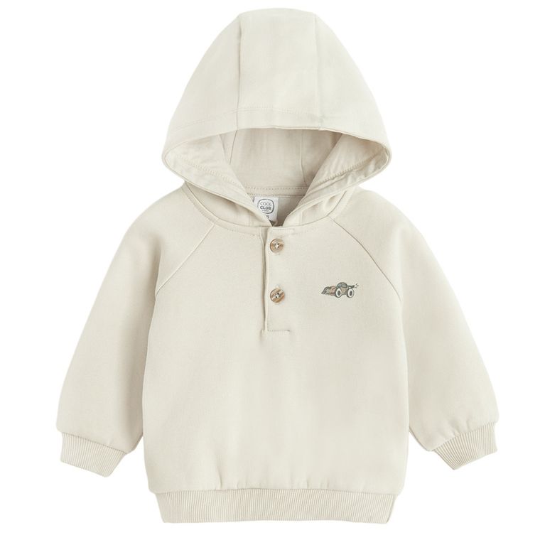 Cool Club, Bluza chłopięca z kapturem, beżowa