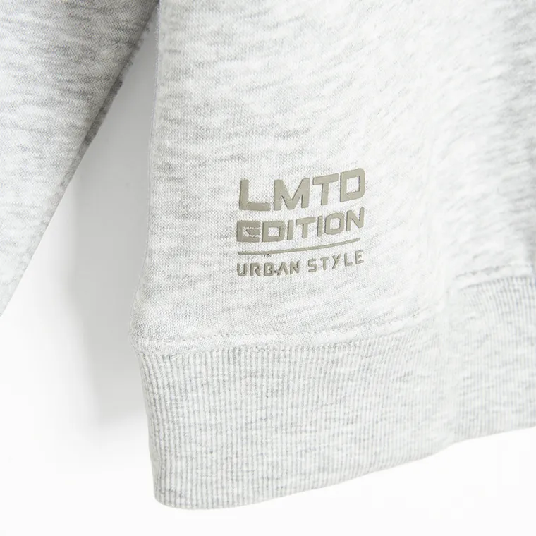 Cool Club, Bluza chłopięca z kapturem, ocieplana, oversize, szara