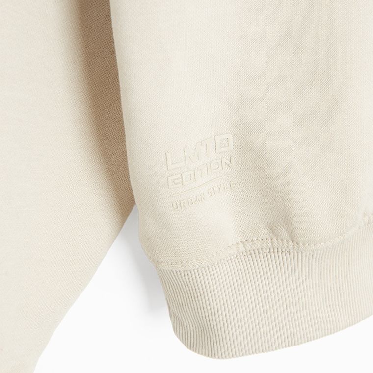 Cool Club, Bluza chłopięca z kapturem, oversize, beżowa