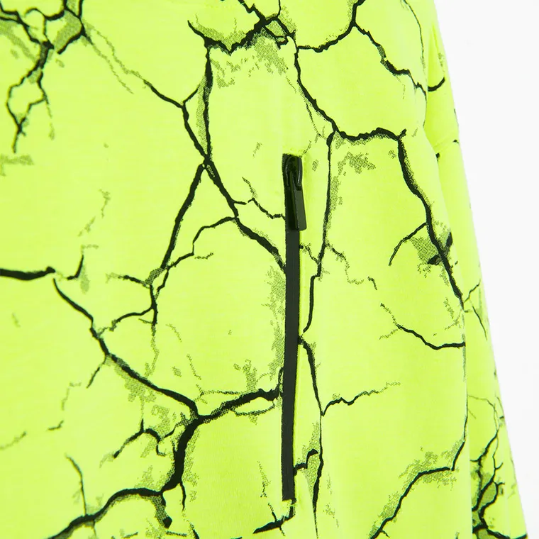 Cool Club, Bluza chłopięca z kapturem, oversize, zielona neonowa