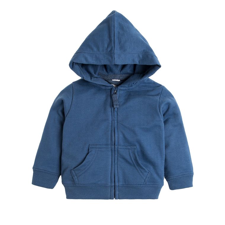 Cool Club, Bluza chłopięca z kapturem, rozpinana, ciemny niebieski