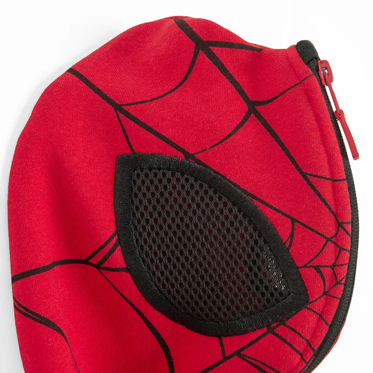 Cool Club, Bluza chłopięca z kapturem, rozpinana, czerwona, Spider-Man