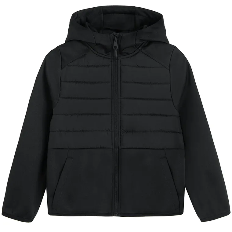 Cool Club, Bluza chłopięca z kapturem, rozpinana, ocieplana, czarna