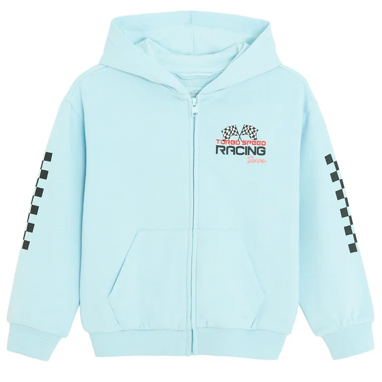 Cool Club, Bluza chłopięca z kapturem, rozpinana, ocieplana, niebieska