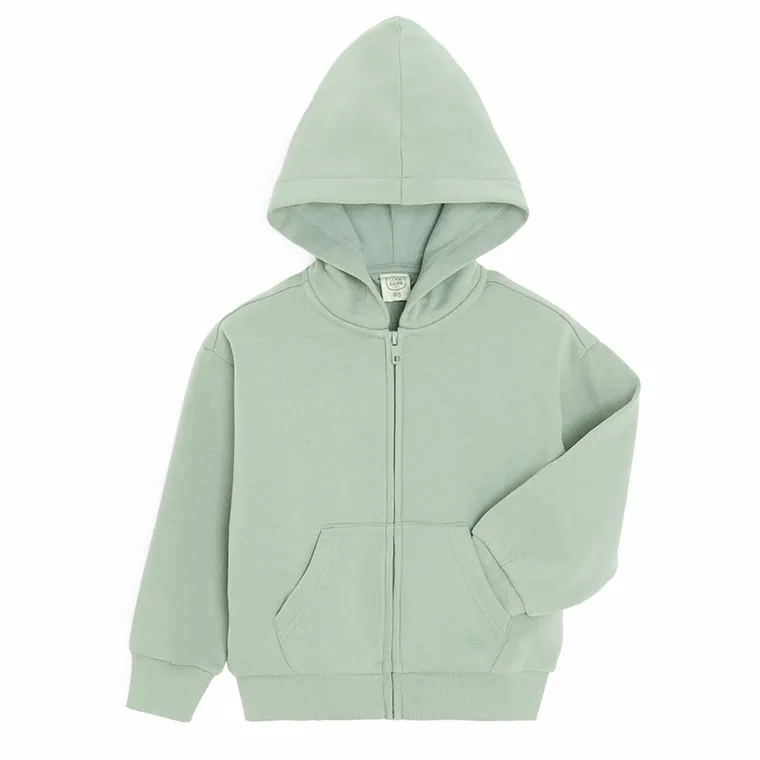 Cool Club, Bluza chłopięca z kapturem, rozpinana, zielona