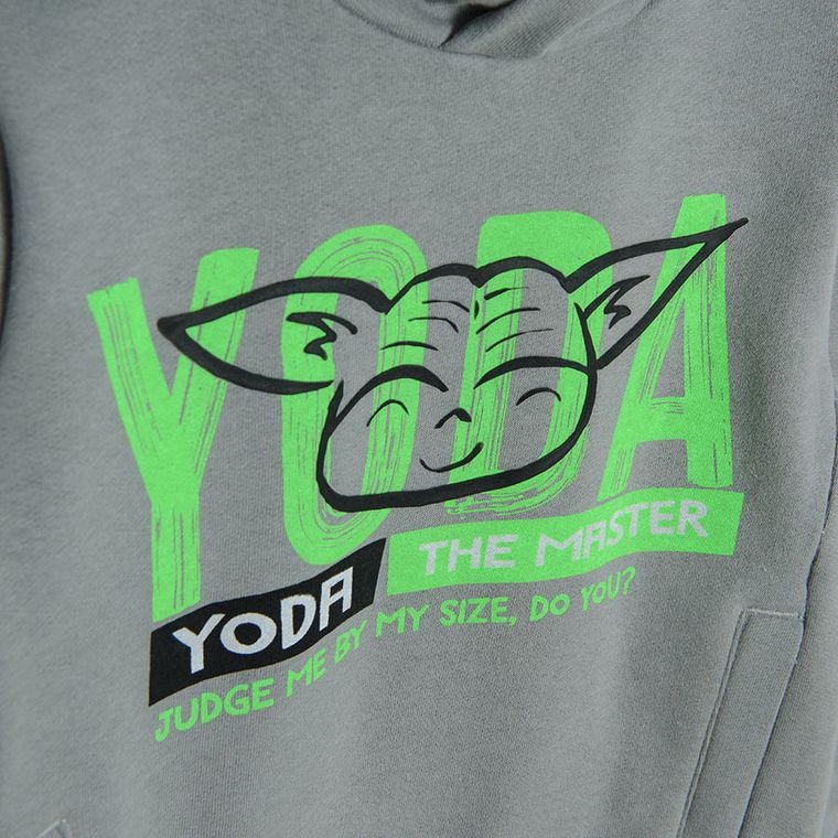 Cool Club, Bluza chłopięca z kapturem, szara, Star Wars