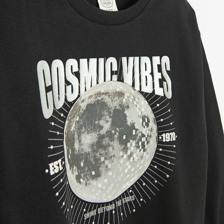 Cool Club, Bluza dziewczęca, cienka, czarna