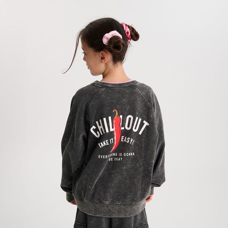 Cool Club, Bluza dziewczęca, grafitowa