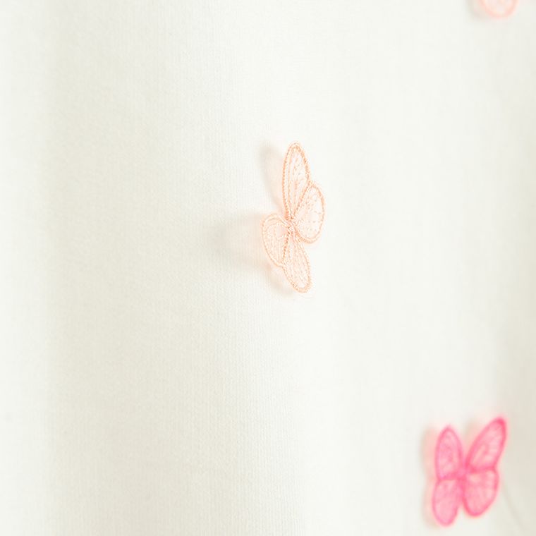 Cool Club, Bluza dziewczęca, ocieplana, biała