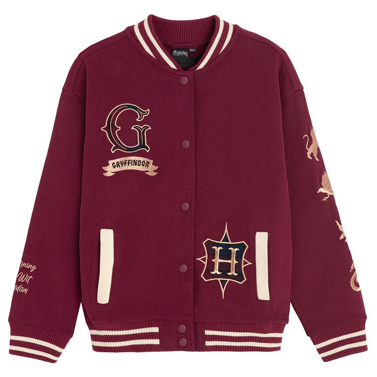 Cool Club, Bluza dziewczęca, rozpinana, bordowa, Harry Potter