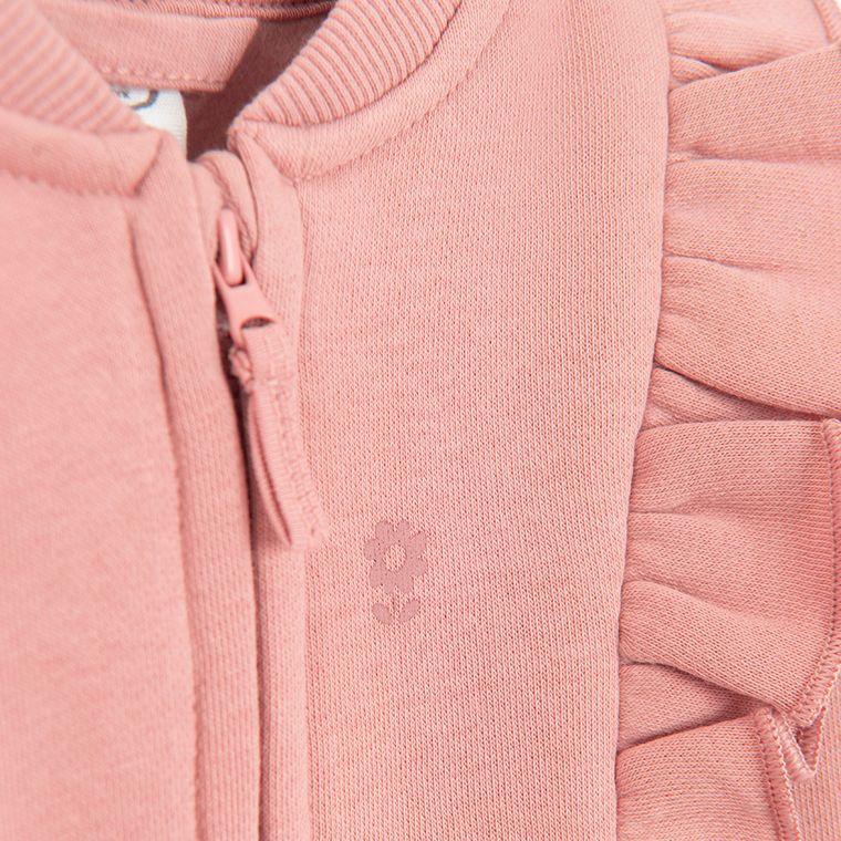 Cool Club, Bluza dziewczęca, rozpinana, ocieplana, różowa