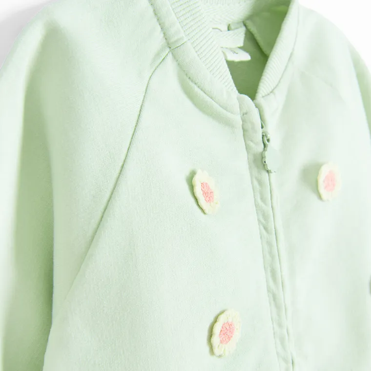 Cool Club, Bluza dziewczęca, rozpinana, zielona