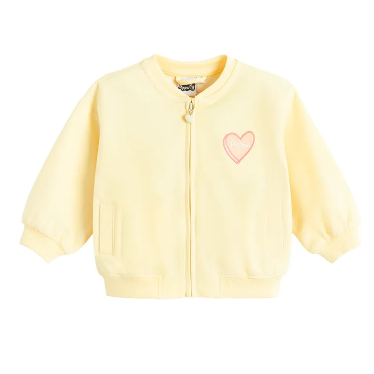 Cool Club, Bluza dziewczęca, rozpinana, żółta, Świnka Peppa