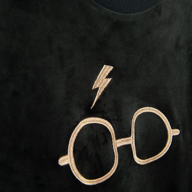 Cool Club, Bluza dziewczęca, welurowa, czarna, Harry Potter
