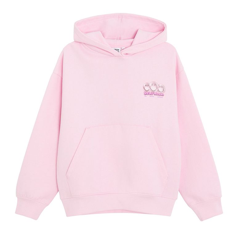 Cool Club, Bluza dziewczęca z kapturem, różowa, SmileyWorld