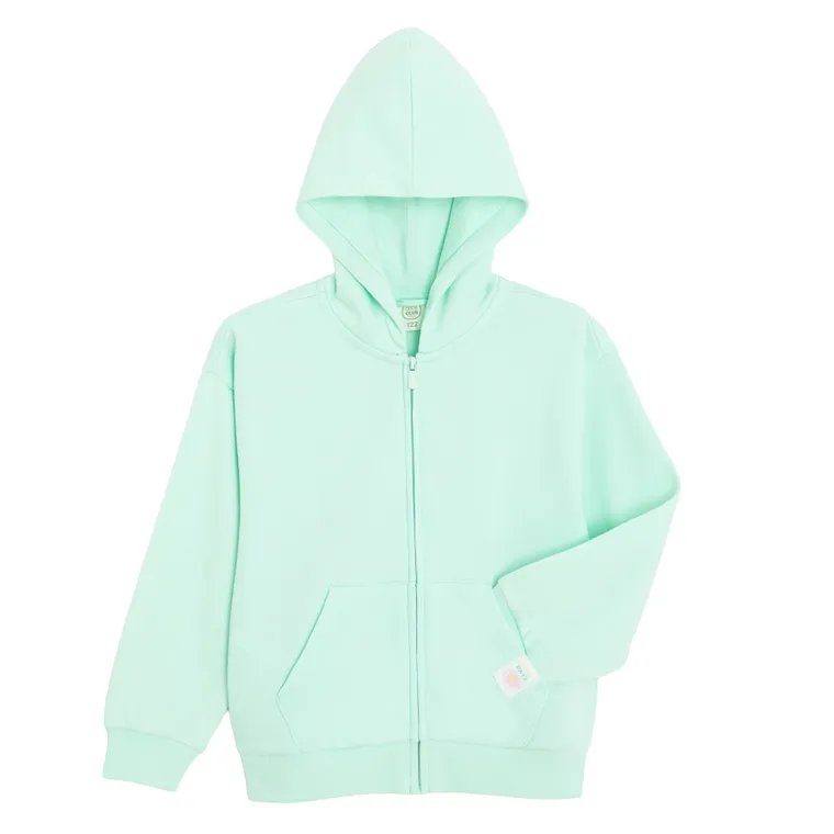 Cool Club, Bluza dziewczęca z kapturem, rozpinana, ocieplana, miętowa