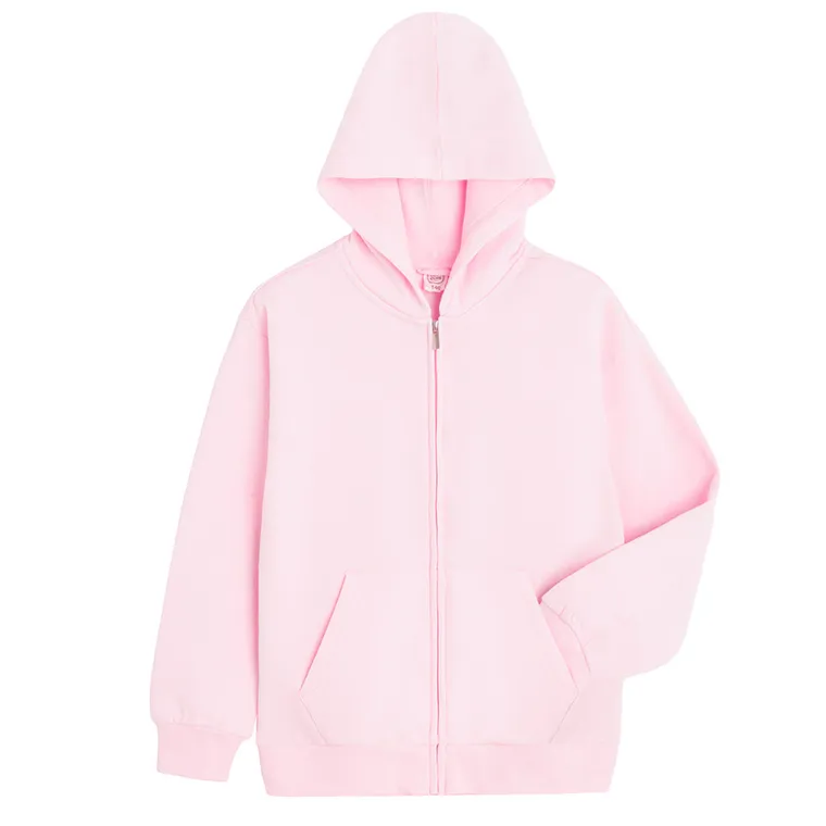 Cool Club, Bluza dziewczęca z kapturem, rozpinana, ocieplana, różowa