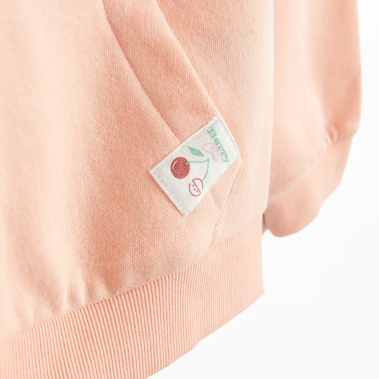 Cool Club, Bluza dziewczęca z kapturem, rozpinana, pomarańczowa