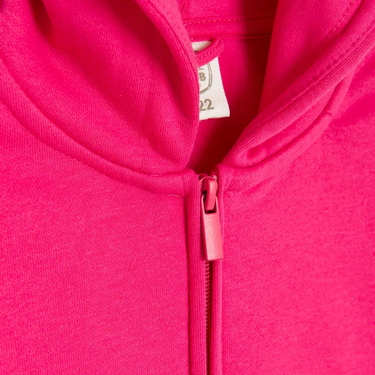 Cool Club, Bluza dziewczęca z kapturem, rozpinana, różowa