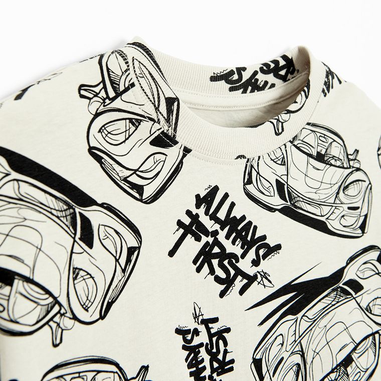 Cool Club, Bluzka chłopięca z długim rękawem, beżowa