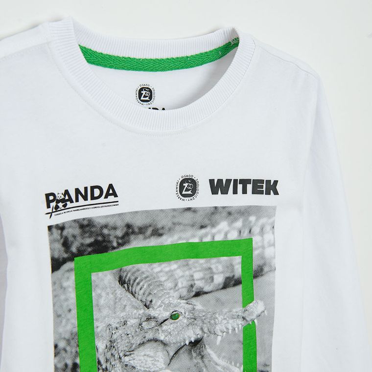 Cool Club, Bluzka chłopięca z długim rękawem, biała