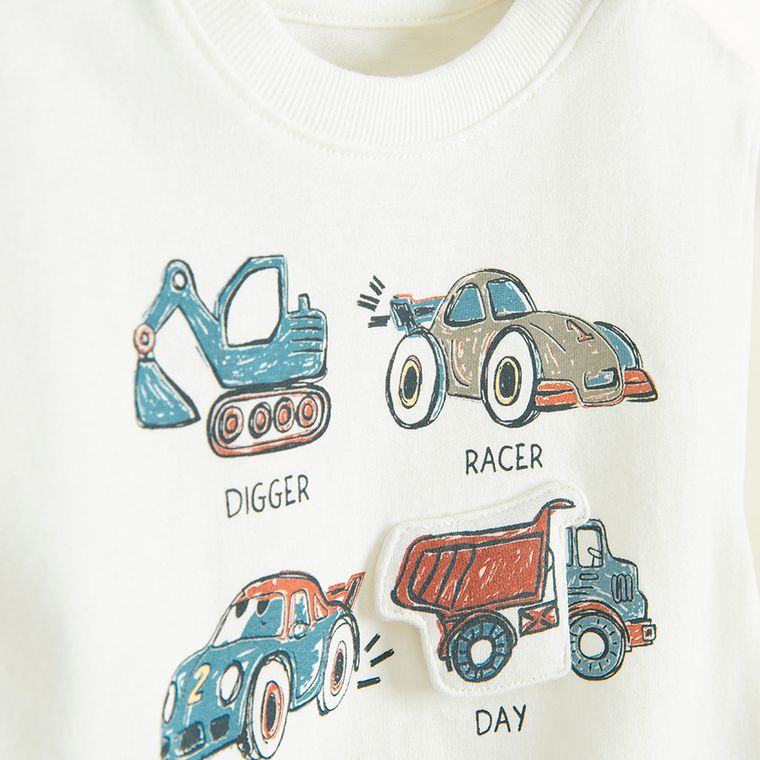 Cool Club, Bluzka chłopięca z długim rękawem, biała