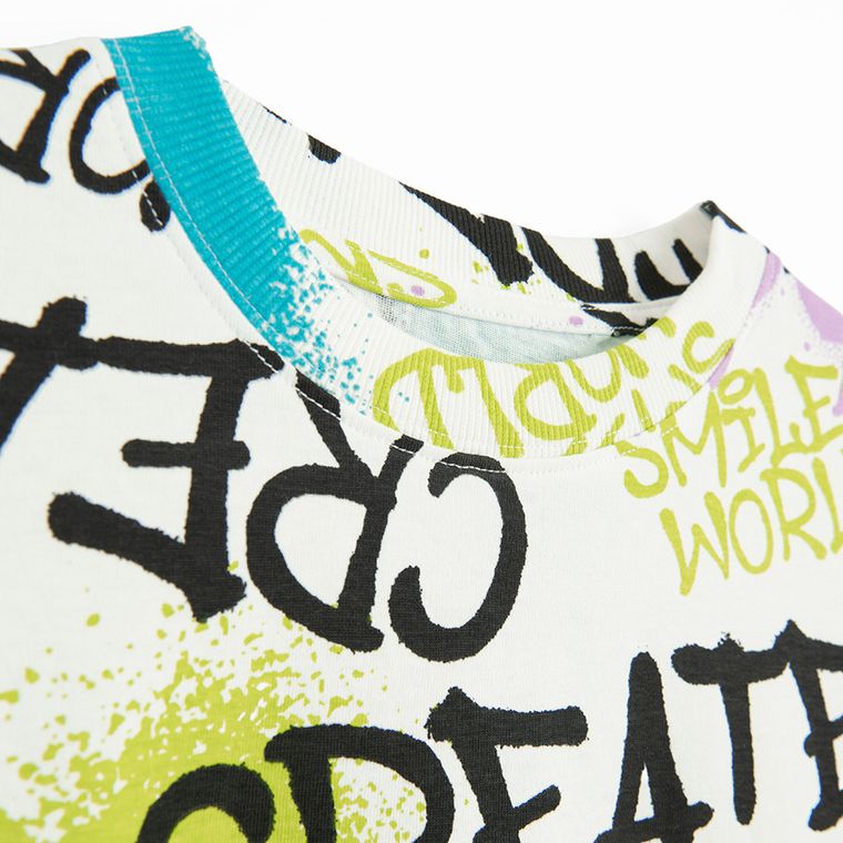 Cool Club, Bluzka chłopięca z długim rękawem, biała, SmileyWorld