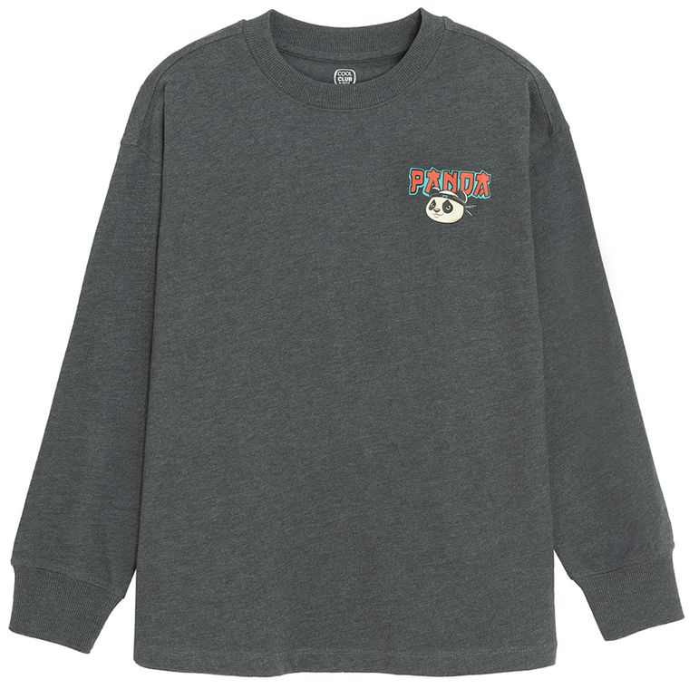 Cool Club, Bluzka chłopięca z długim rękawem, ciemnoszara