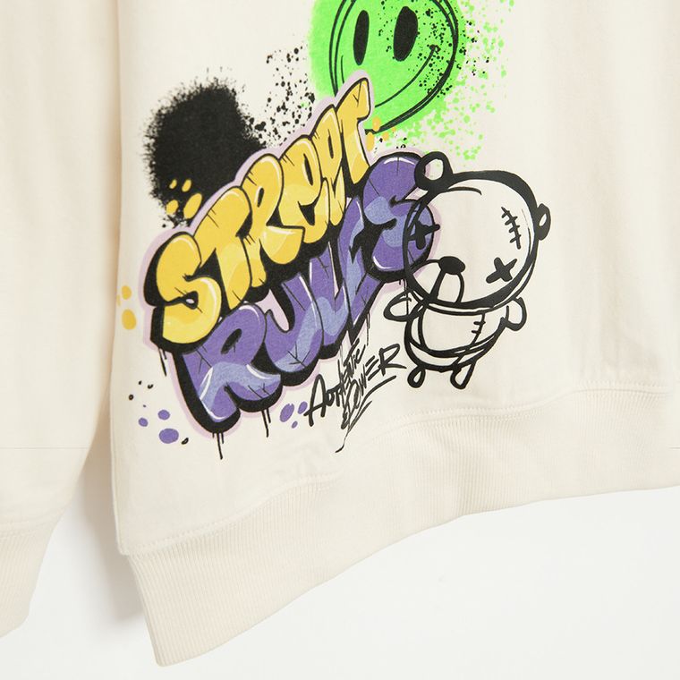 Cool Club, Bluzka chłopięca z długim rękawem, ecru