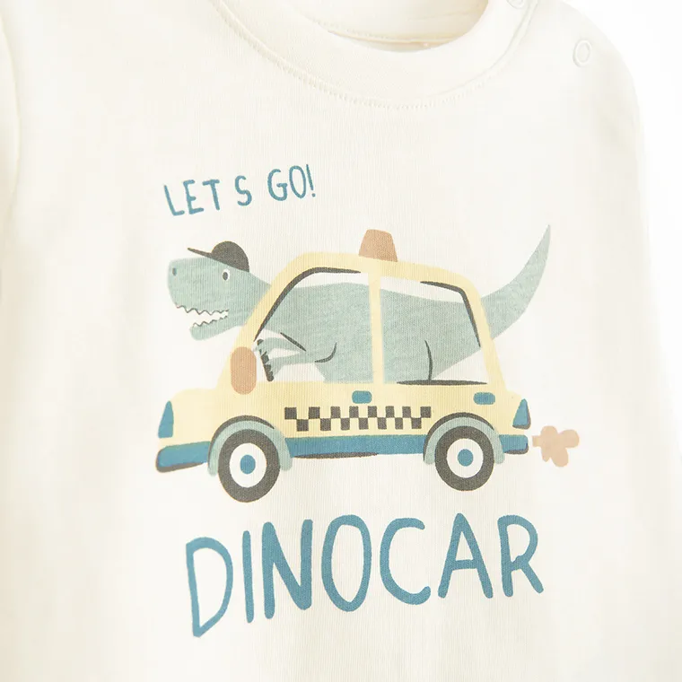 Cool Club, Bluzka chłopięca z długim rękawem, ecru