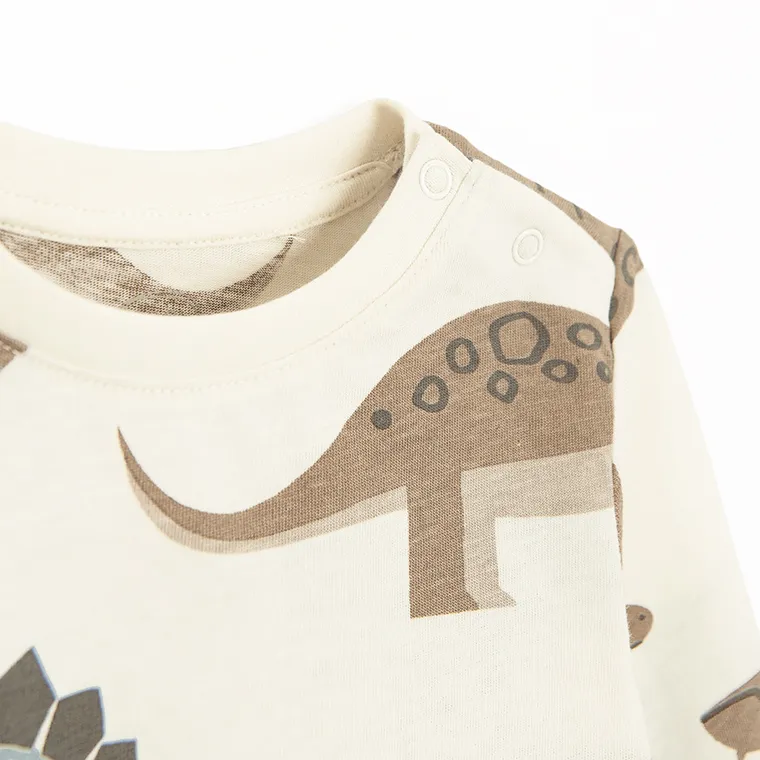 Cool Club, Bluzka chłopięca z długim rękawem, ecru