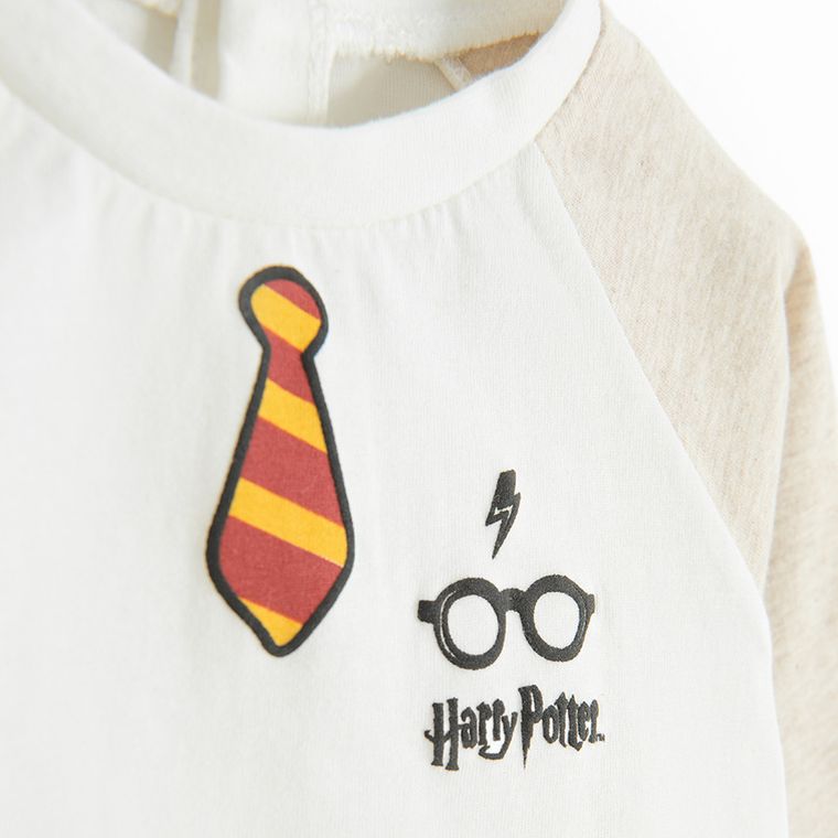 Cool Club, Bluzka chłopięca z długim rękawem, ecru, Harry Potter