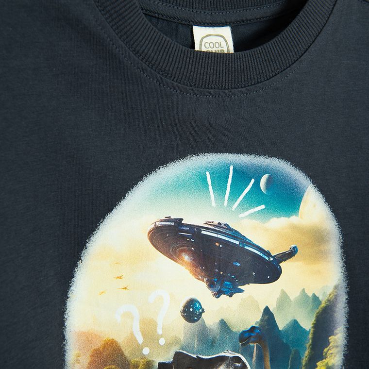 Cool Club, Bluzka chłopięca z długim rękawem, grafitowa