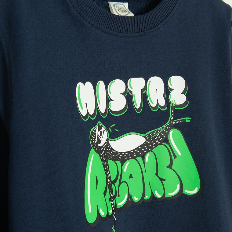 Cool Club, Bluzka chłopięca z długim rękawem, granatowa